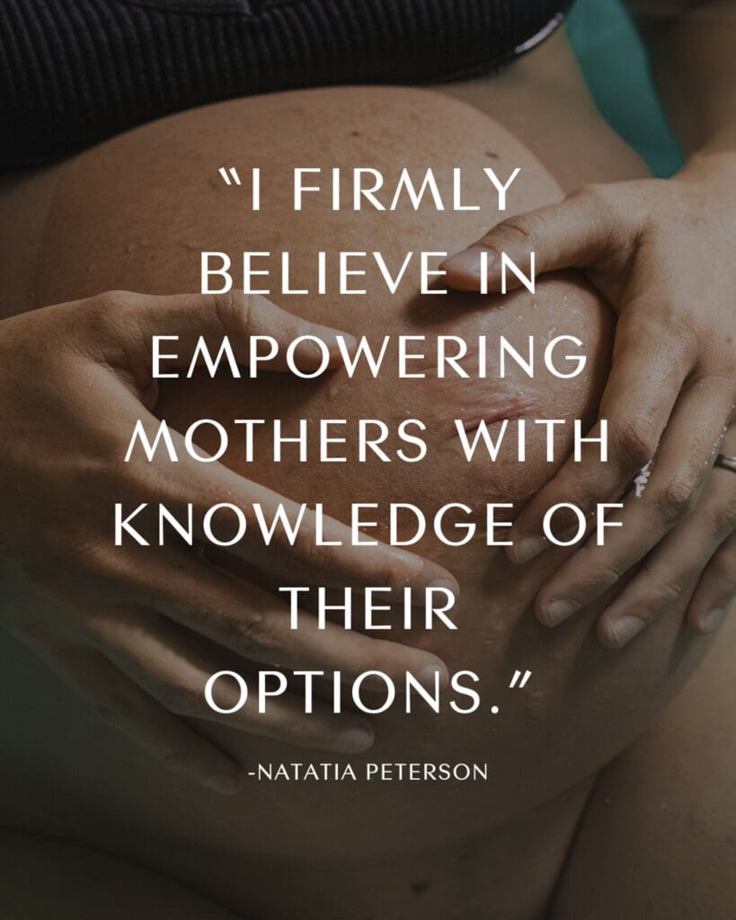 Quote from Natatia Peterson, Canton midwife