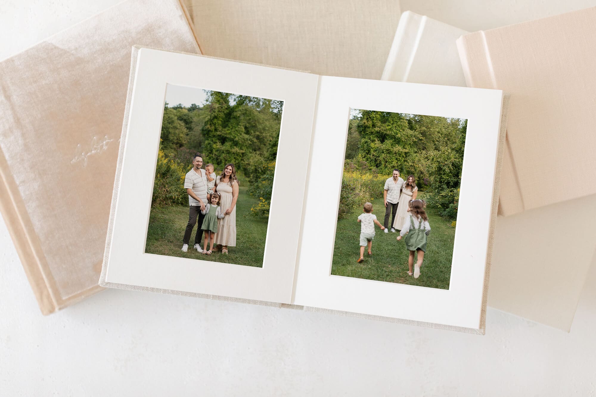 Custom album from fall family photos